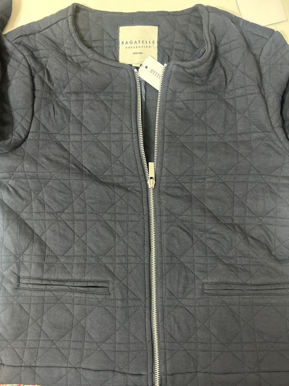 NWT BAGATELLE
Cora Collarless Quilted Knit Cropped Jacket - Picture 5 of 7